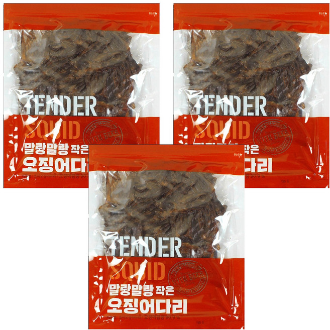말랑말랑 작은 오징어다리, 150g, 3개