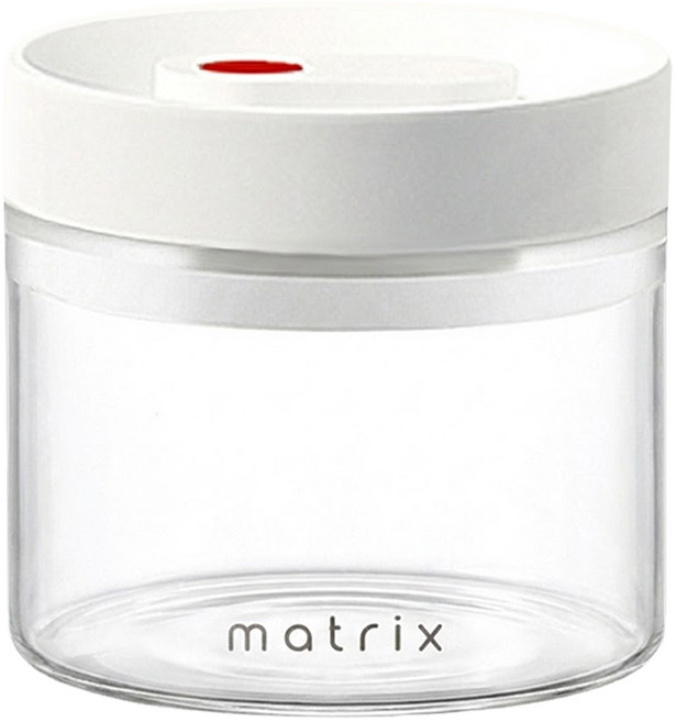 matrix 真空保鮮玻璃密封罐 白色, 400ml, 1個