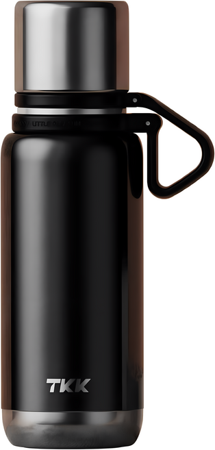 TKK 悅境附杯保溫瓶 316不鏽鋼, 曜石黑, 1個, 800ml
