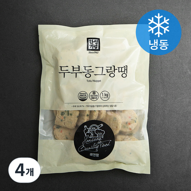 한성기업 두부동그랑땡 (냉동), 1kg, 4개
