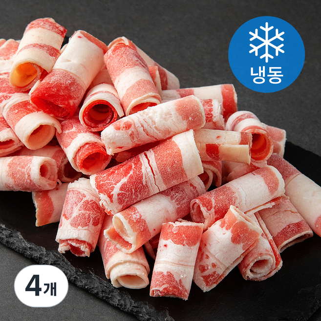 SAVOR 미국산 블랙앵거스 우삼겹 바로구이 (냉동), 500g, 4개