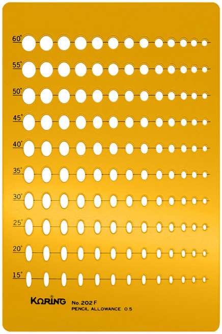 코링 소형 종합 타원 형판 자 K-202, 1개