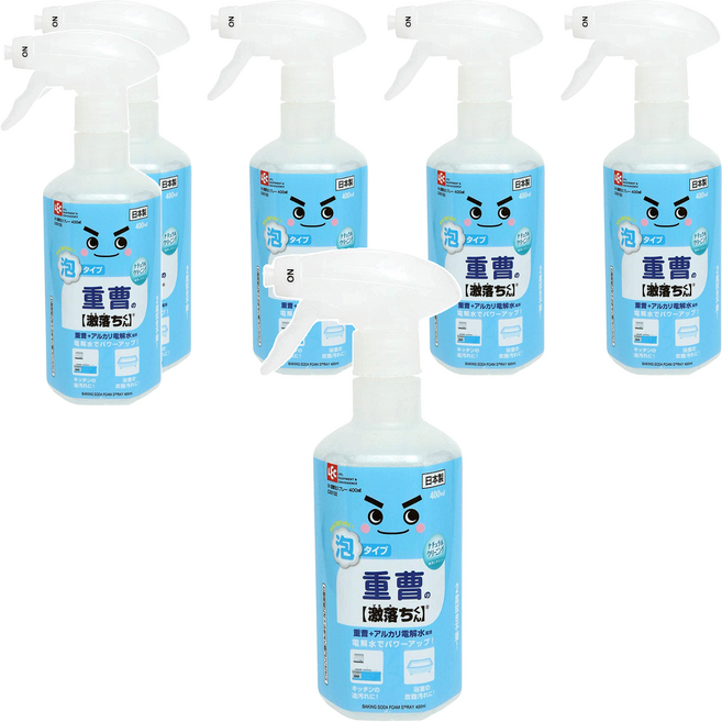 LEC 激落君 小蘇打泡沫清潔劑, 400ml, 6瓶