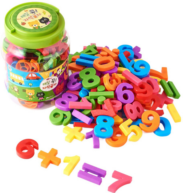 플레이맥스 매일 꼭 자석글자 숫자기호 퍼즐, 1개, 105피스