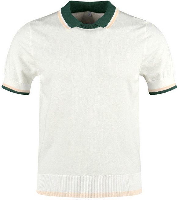 럭스골프 남성용 라운드 카라 반팔 니트 셔츠 OH3M405