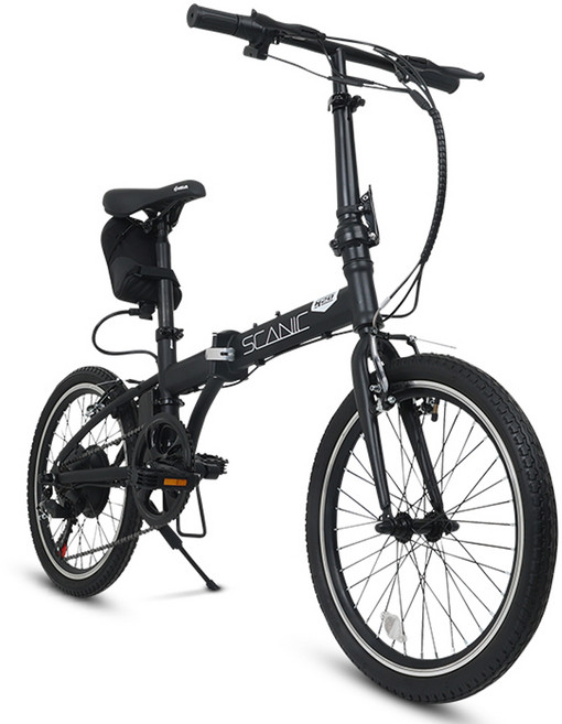 에이유테크 전기자전거 스카닉 M20 24V 5Ah, 스틸, 새틴 블랙