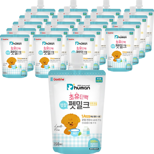 듀먼 반려동물 초유단백 챱챱 펫밀크 튼튼관절, 우유, 150ml, 20개