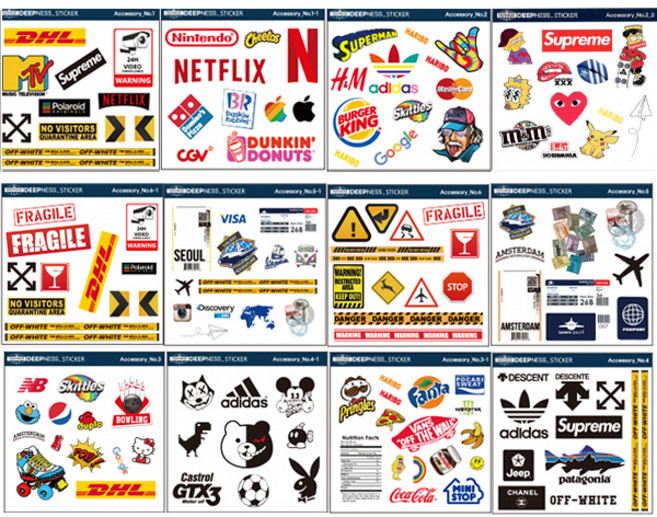 핸드폰 케이스 꾸미기 스티커 A타입 12종 세트, 1개