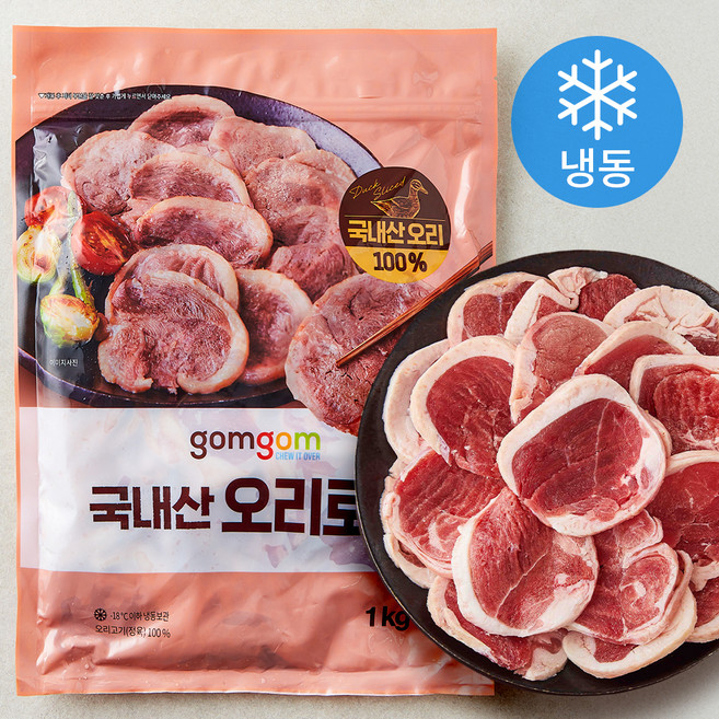 곰곰 국내산 오리로스 (냉동), 1kg, 1개
