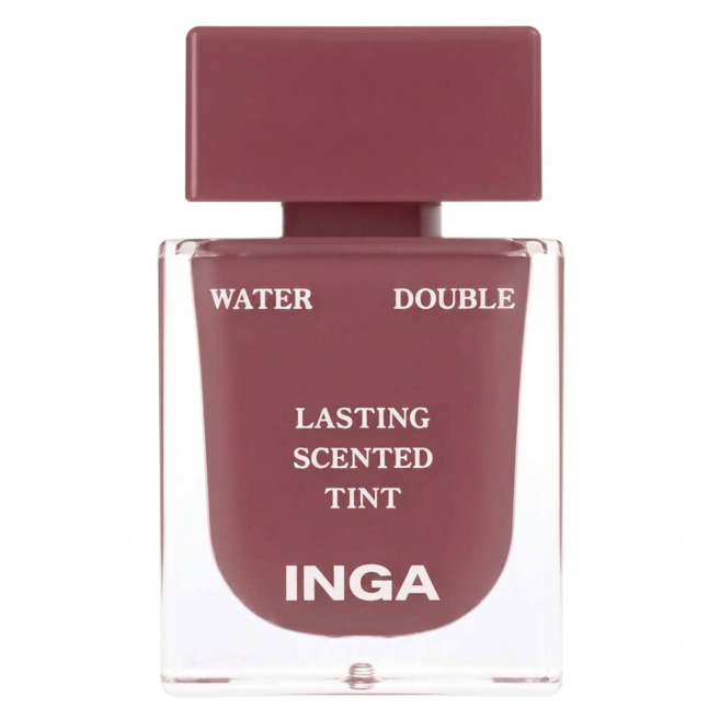 INGA Cosmetics 水感雙效持色香氛唇釉 4.3g, 橡木紫, 1個