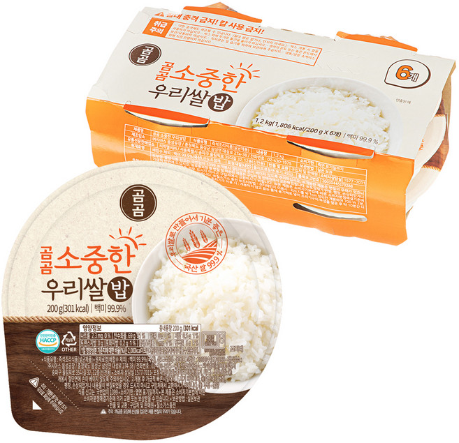 곰곰 소중한 우리쌀 밥, 200g, 6개