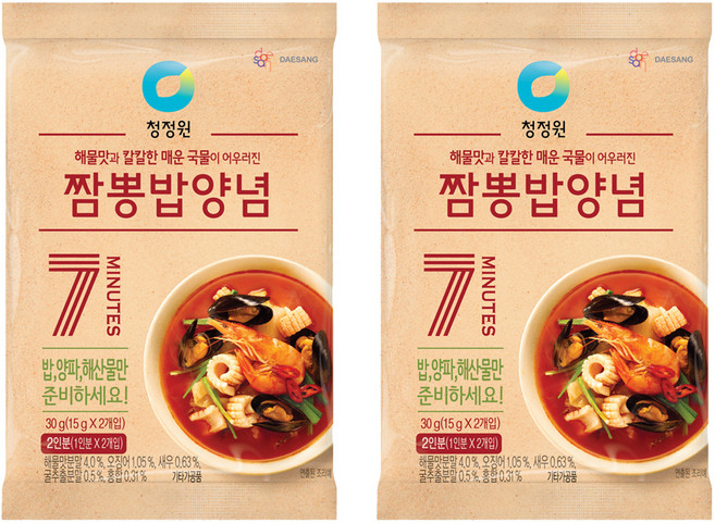청정원 짬뽕밥양념, 30g, 2개