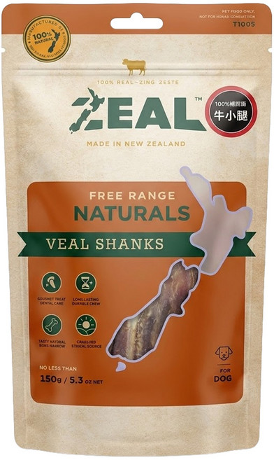 ZEAL 真致 天然風乾零食, 牛小腿, 150g, 1包