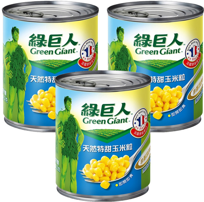 Green Giant 綠巨人 天然特甜玉米粒, 198g, 3罐