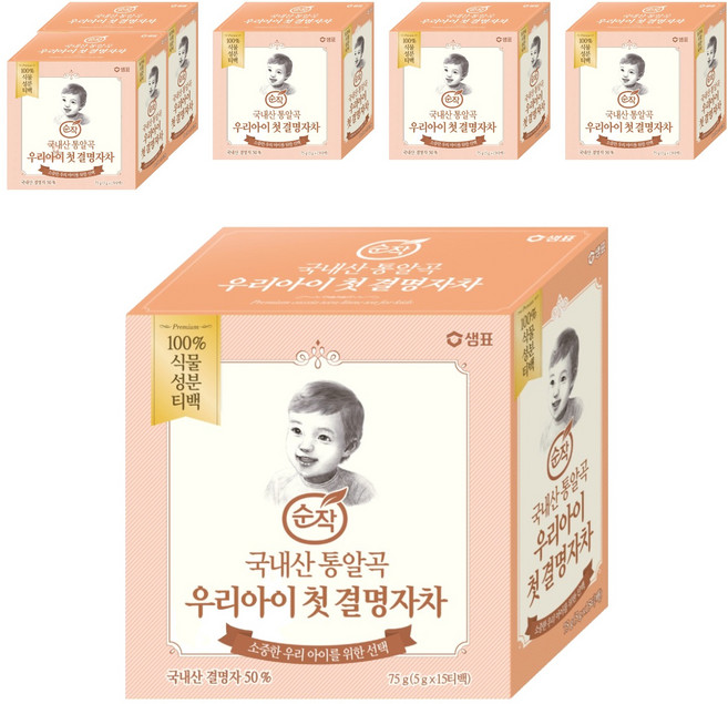 순작 우리아이 첫 결명자차, 75g, 6개