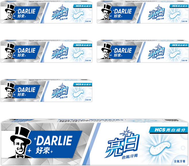 DARLIE 好來 亮白牙膏, 140g, 6條