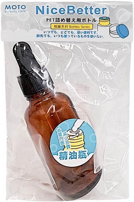 MOTO beauty care 精油瓶滴型30ml附吸, 單色, 1入