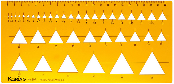 코링 삼각형판 자 K-107, 1개