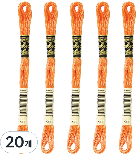 브랜드얀 DMC 25번 면사 자수실, 722번, 20개