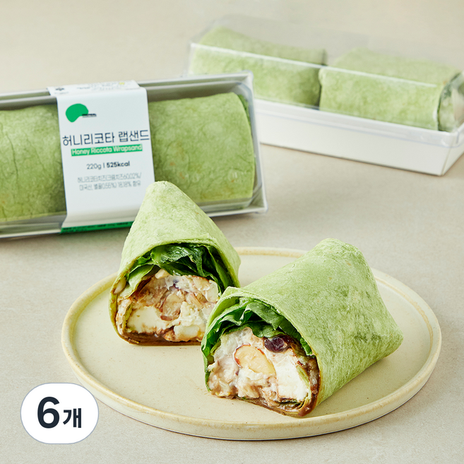 프레밀 허니리코타 랩샌드, 220g, 6개