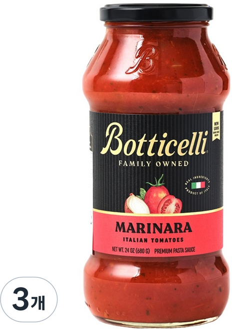 BotticelliFoods Marinara 義大利麵醬, 680g, 3個
