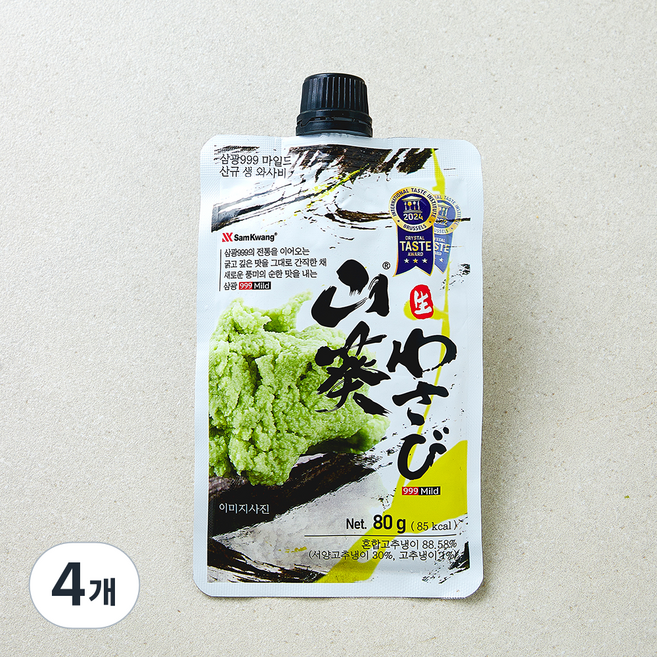 삼광 999 마일드 생와사비, 80g, 4개