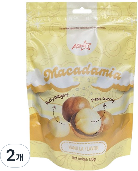 아스타 바닐라 마카다미아넛, 170g, 2개