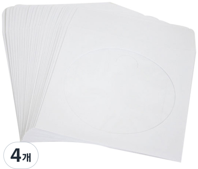 멜로디 CD DVD용 흰색 종이케이스 100매, 4개