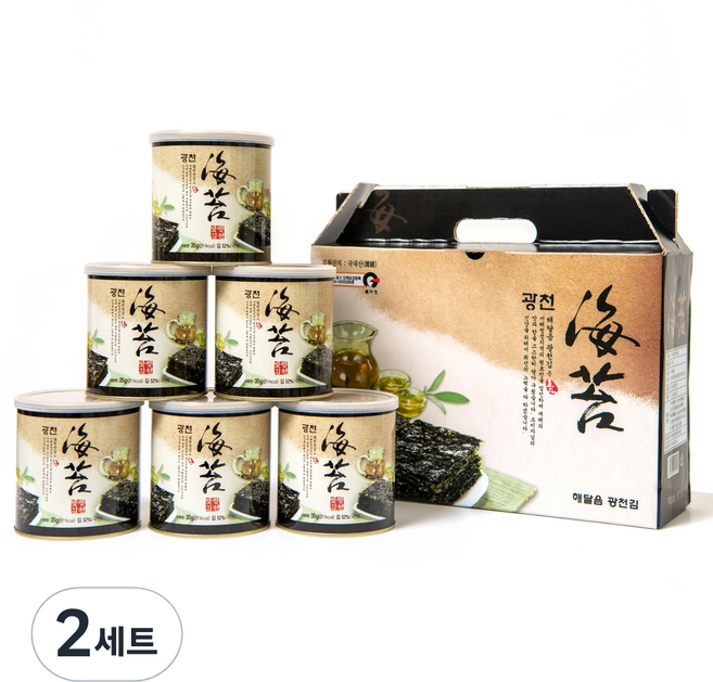 광천맛김 광천재래김 선물세트 210g, 2세트