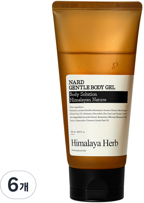 나드 젠틀 수용성 바디젤, 120ml, 6개