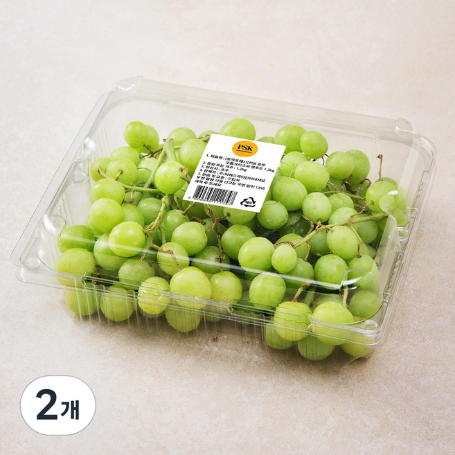 PSK 호주 오톰크리스피 청포도, 1.2kg, 2개