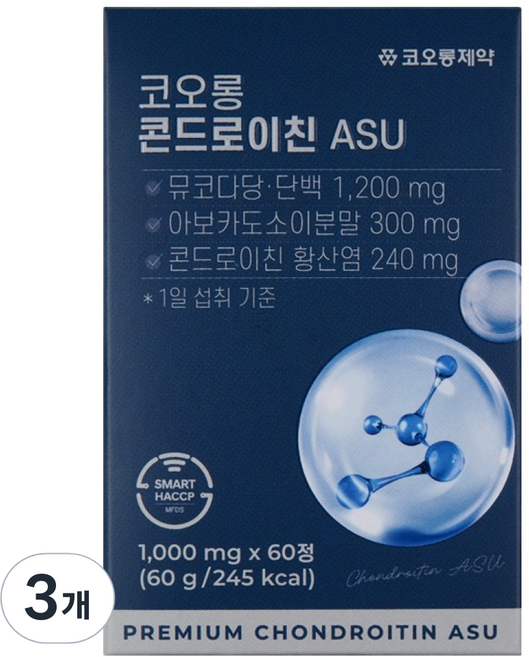코오롱제약 콘드로이친 ASU 60p, 60g, 3개