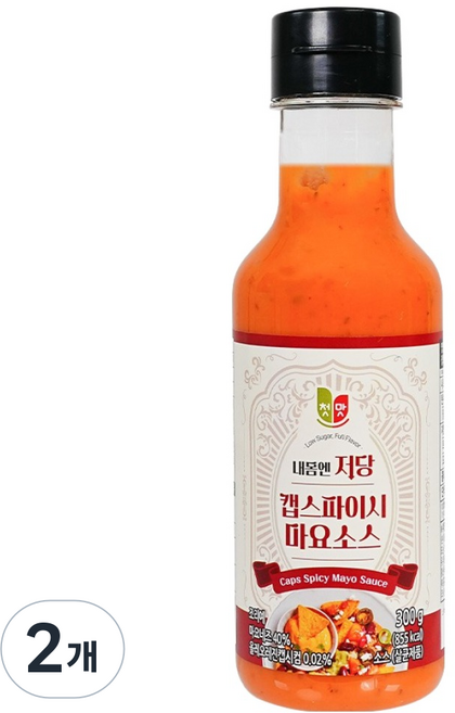 첫맛 내몸엔 저당 캡스파이시 마요소스, 300g, 2개