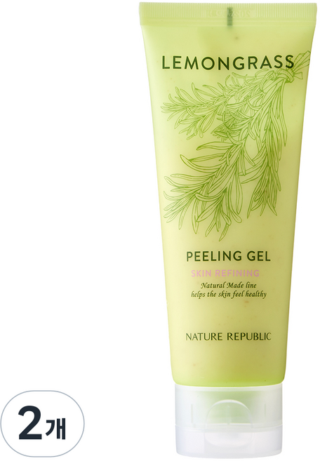 NATURE REPUBLIC Natural Made 檸檬草超溫和去角質凝膠, 100ml, 2個