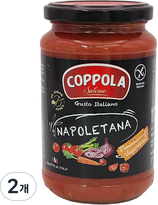 코폴라살레르노 나폴레타나 소스 무가당, 350g, 2개