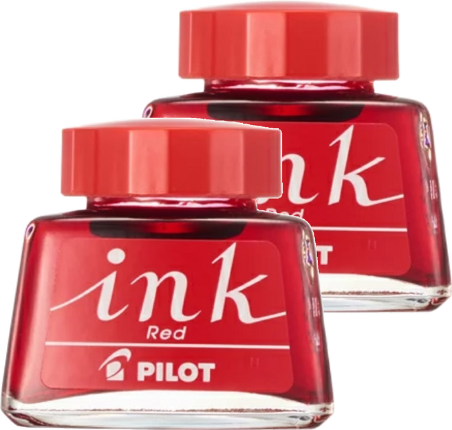 PILOT 百樂 INK 鋼筆墨水, 紅色, 2瓶