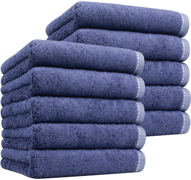 송월타월 타올 라베나 뱀부200g, 다크블루, 10개