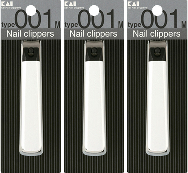 카이 손톱깎이 중, 흰색, 3개
