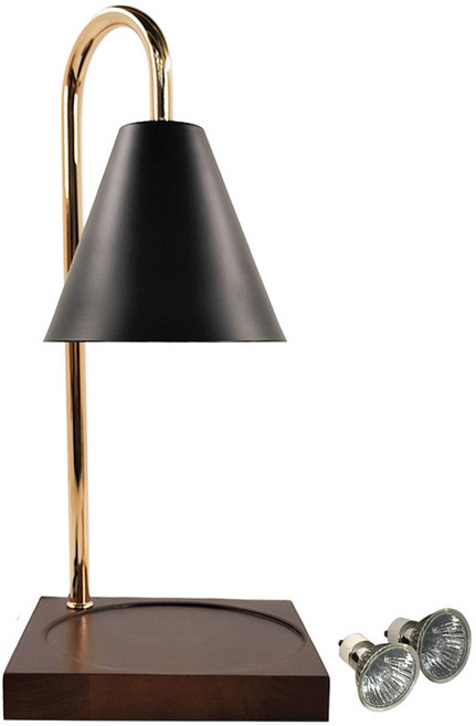 原木融蠟燈 調光款 15 x 15 x 37cm, 胡木黑