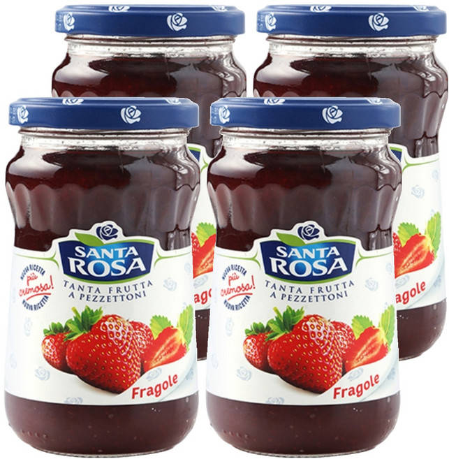 산타로사 딸기잼, 350g, 4개