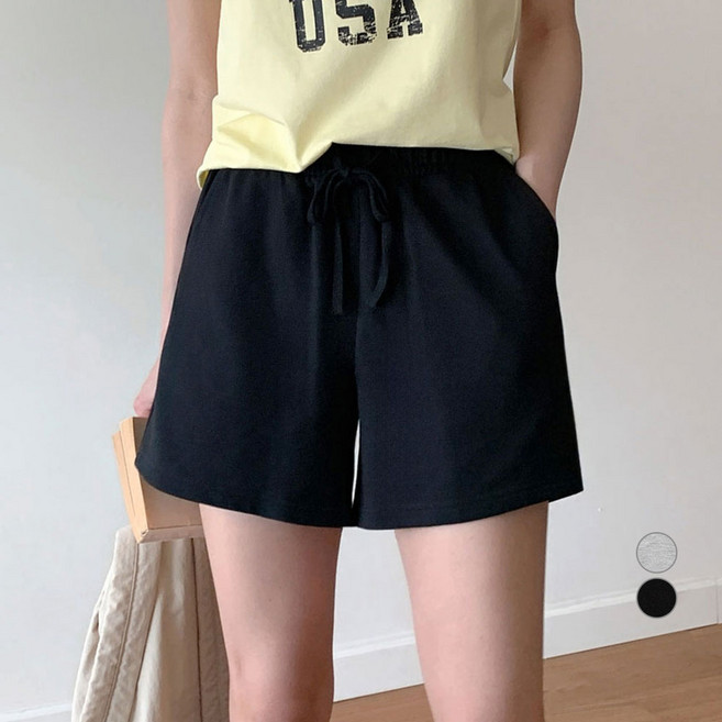 afinar 女款炎夏基本款運動鬆緊帶短褲