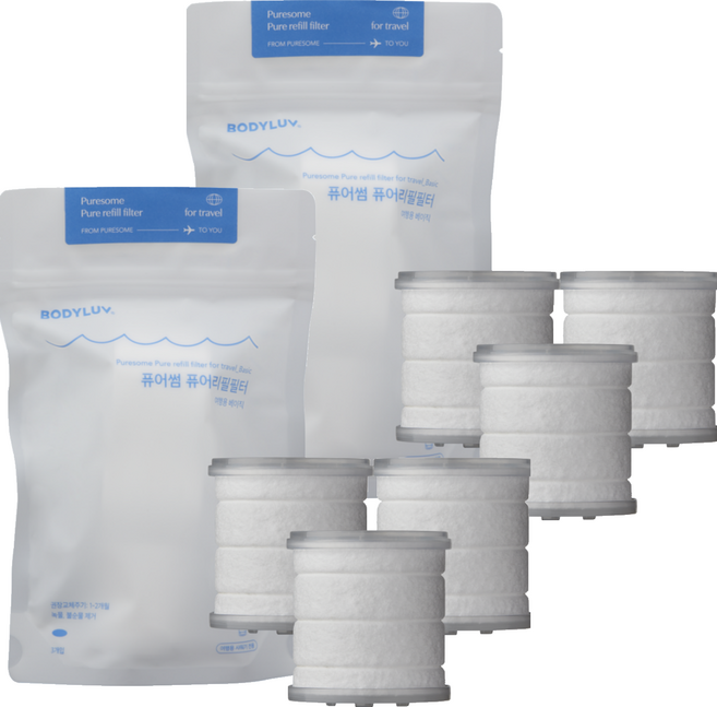퓨어썸 리필필터 여행용 베이직, 6개