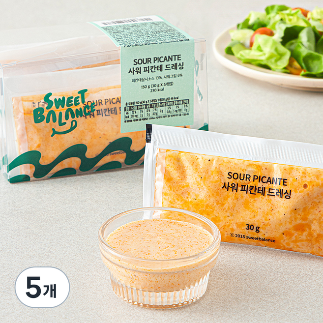 스윗밸런스 사워 피칸테 드레싱 5개입, 150g, 5개