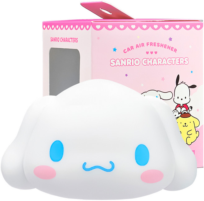 벨르아망 산리오 캐릭터즈 시나모롤 빅페이스 차량용 방향제 본품, 1개, 프레쉬 코튼