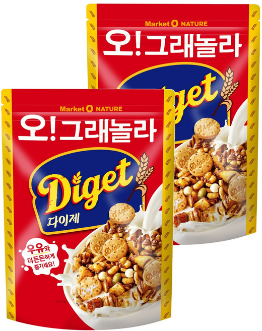 마켓오네이처 오!그래놀라 다이제, 300g, 2개