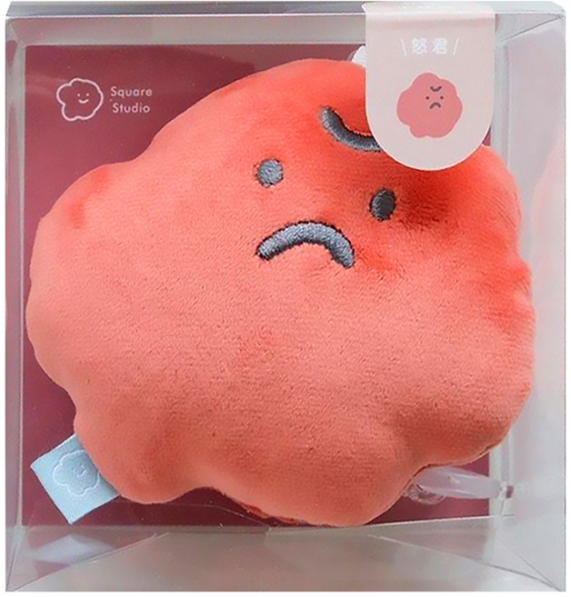 紓壓娃娃, 10cm, 怒君 紅色, 1個