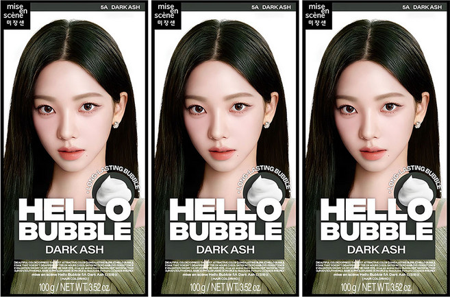 mise en scene 魅尚萱 Hello Bubble 染髮劑, 5A深煙燻灰, 3個