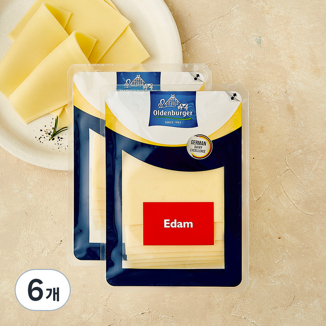 올덴버거 에담 슬라이스치즈, 150g, 1개입, 6개