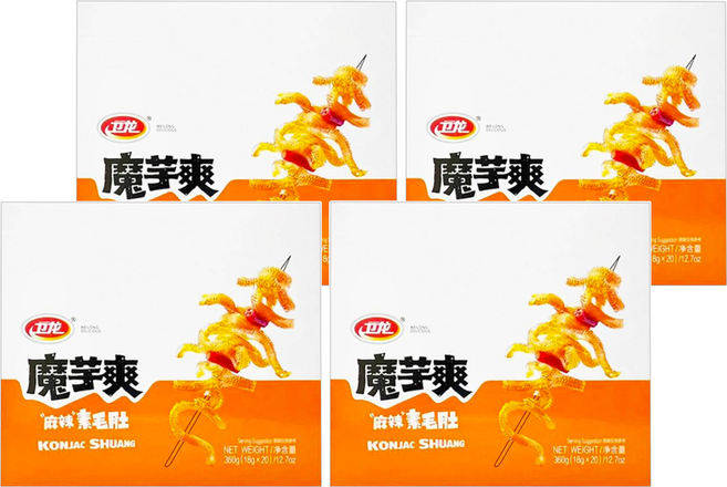 衛龍 麻辣素毛肚 20包入, 360g, 4盒