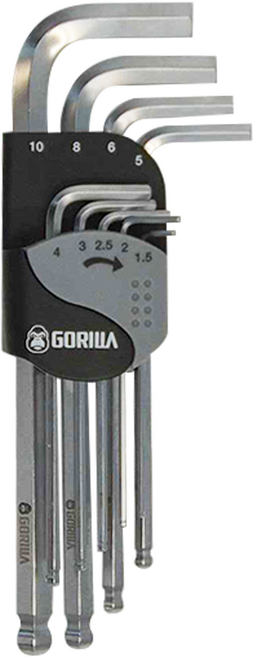 GORILLA 紳士質人手工具 9in1 精密耐用六角球頭扳手組, 1組